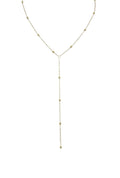 Gold Tassel Necklace with Beads