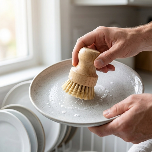 Bamboo Sisal Fiber Dish Brush