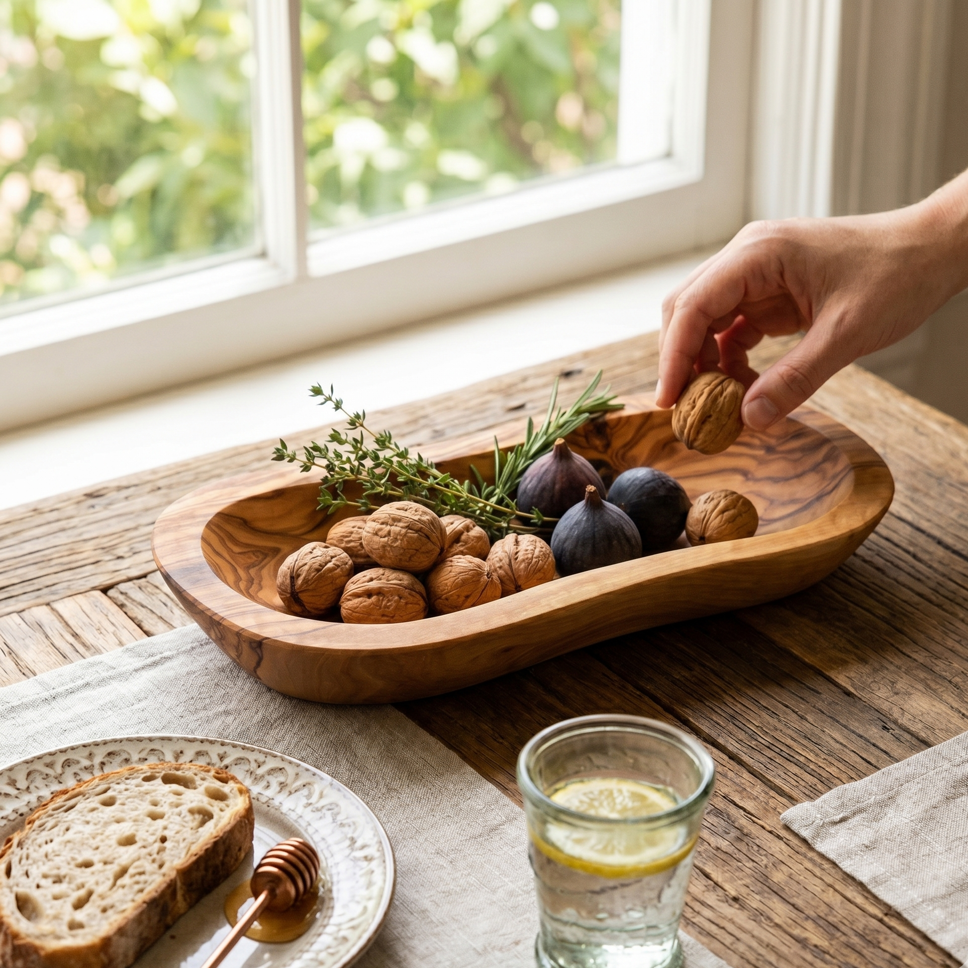 Mediterranean Olive Wood Multi-Purpose Bowl