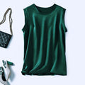 Summer blusas elegantes shirt Korean Women Fashion Satin Tank Summer Office Lady ice Silk Tops